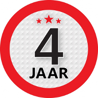 4 Jaar leeftijd sticker   rond   Dia 9 cm   4 jaar verjaardag   jubileum   leeftijd versiering