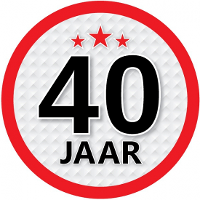 40 Jaar leeftijd sticker   rond   Dia 15 cm   40 jaar verjaardag   jubileum   leeftijd versiering