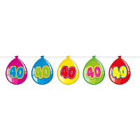 40 Jaar verjaardag leeftijd versiering   ballon slingers   10 meter   Feestartikelen/versiering
