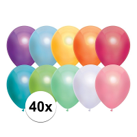 40X Gekleurde metallic ballonnen 30 cm