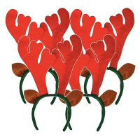 4X Rendieren haarbanden rood