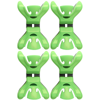 4X Slingers/decoratie ophangen slingerklemmen groen