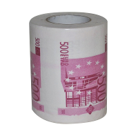 500 Euro biljetten toiletpapier/wc papier   funny cadeau artikelen   schijt aan geld