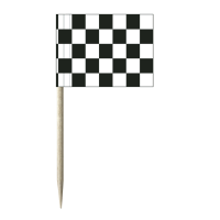 50X Cocktailprikkers race/finish vlag   8 cm   decoratie   prikkertjes   Formule 1