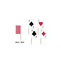 50X stuks Casino thema cocktailprikkers