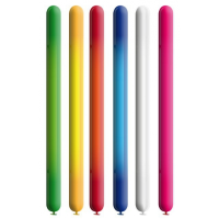 50X stuks Luxe modelleerballonnen gekleurd