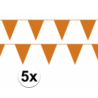 5X oranje WK versiering slinger 10 meter