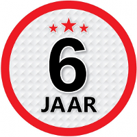 6 Jaar leeftijd sticker   rond   Dia 15 cm   6 jaar verjaardag   jubileum   leeftijd versiering