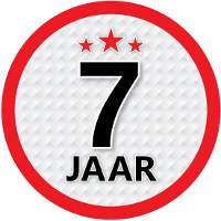 7 Jaar leeftijd sticker   rond   Dia 15 cm   7 jaar verjaardag   jubileum   leeftijd versiering
