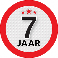 7 Jaar leeftijd sticker   rond   Dia 9 cm   7 jaar verjaardag   jubileum   leeftijd versiering