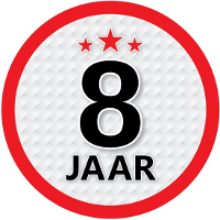 8 Jaar leeftijd sticker   rond   Dia 15 cm   8 jaar verjaardag   jubileum   leeftijd versiering