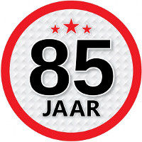 85 Jaar leeftijd sticker   rond   Dia 15 cm   85 jaar verjaardag   jubileum   leeftijd versiering
