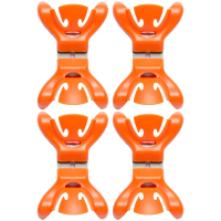 8X Slingers/decoratie ophangen slingerklemmen   oranje   Feestartikelen   feestdecoratie accessoires