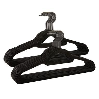 ACAZA   50 Anti slip kleerhangers   Zwarte haak