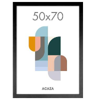ACAZA Fotokader voor Foto's van 50x70cm   MDF Houten Fotolijst   Zwart