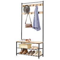 ACAZA Groot Garderoberek XL, 175 cm Hoog, lichte Eik Kleur