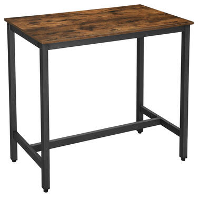 ACAZA Hoge bartafel: Houten Tafel van 120 cm lang en 105 cm hoog, Industrieel