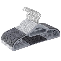ACAZA Kunststof kledinghangers   antislip   draaibare haak   30 stuks   grijs