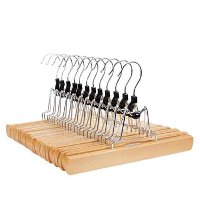 ACAZA Set van 12 Massief Houten Kledinghangers, Anti Slip Bescherming, hout