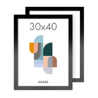 ACAZA Set van 2 Madison Fotokaders   30x40 cm   Foto Lijsten in MDF Hout   Zwart