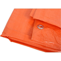 Afdekzeil/dekzeil aanhanger/outdoor   oranje   2 x 3 meter   met ringen