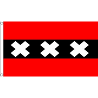 Amsterdamse vlag   polyester   150 x 90 cm   met ophangringen