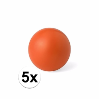 Anti stressballen Relaxman   5x   oranje   6 cm   Mindfullness   Relax   Ontspannen artikelen