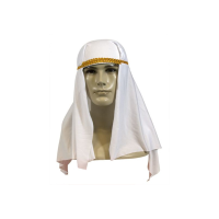 Arabieren Sheik verkleed hoofddoek   wit   carnaval   verkleedaccessoires