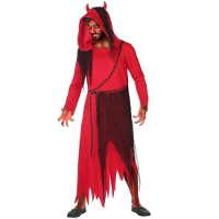 Atosa Horror duivel/kwelgeest   verkleed kostuum horror   voor heren   zwart/rood   Halloween