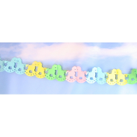 Baby geboren slinger   babyshower   600 cm   papier   versiering   hobbelpaarden thema