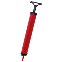 Ballenpomp/luchtpomp   met naald   rood   28 cm
