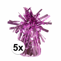 Ballon gewichtje   5x   roze   170 gram   helium ballontrosje