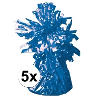 Ballon gewichtjes   5x   blauw   170 gram   helium ballontrosjes
