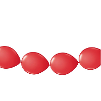 Ballonnen verjaardag feest slinger rood 3 meter