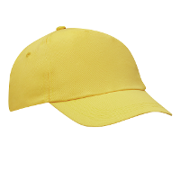 Baseballcap / pet Outdoor   5 panels   geel   volwassenen   klittenbandsluiting   katoen