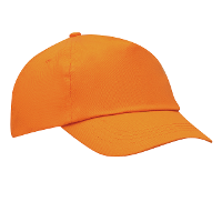 Baseballcap / pet Outdoor   5 panels   oranje   volwassenen   klittenbandsluiting   katoen
