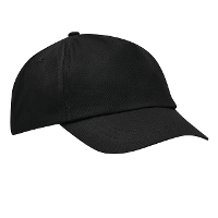 Baseballcap / pet Outdoor   5 panels   zwart   volwassenen   klittenbandsluiting   katoen