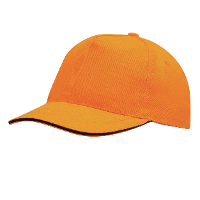 Baseballcap Walkers voor volwassenen   oranje   klitteband sluiting   katoen