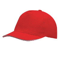 Baseballcap Walkers voor volwassenen   rood   klitteband sluiting   katoen