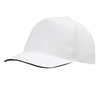 Baseballcap Walkers voor volwassenen   wit   klitteband sluiting   katoen