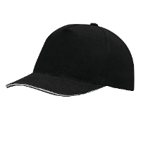 Baseballcap Walkers voor volwassenen   zwart   klitteband sluiting   katoen