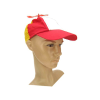 Basecall cap met propeller rood/wit/geel