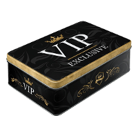 Bewaarblik/opbergblik   VIP Exclusive   metaal   23 x 16 x 7 cm   zwart   2,5 liter
