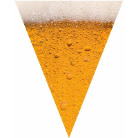 Bierglas print vlaggenlijn   slinger   650 cm   bierfeest/oktoberfest versiering   kunststof