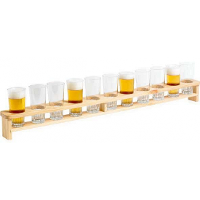 Bietlat dienblad   hout   1 meter bier   voor 11 glazen   bierlat tray