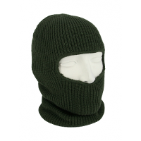Bivakmuts   volwassenen   balaclava legergroen   one hole
