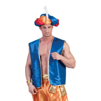 Blauw harem vest voor volwassenen