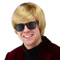 Blonde Duitse mannen/heren verkleedpruik   carnaval/oktoberfest   Heino/Hermann/Otto