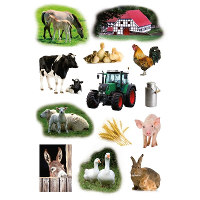 Boerderij dieren thema stickers   39x stuks   kinderstickers   stickervellen   decoratie artikelen