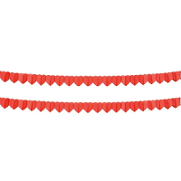 Boland Hartjes slinger   2x   rood   4 meter   papier   valentijnsdag   liefde thema